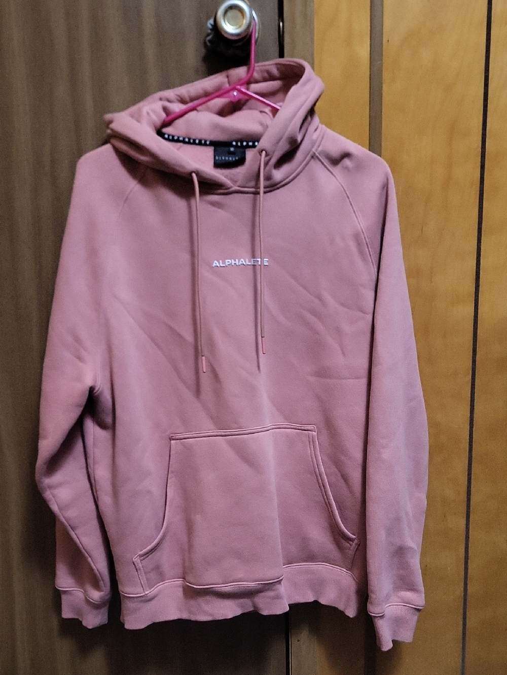 Alphalete Men's Crewneck Hoodie in Dusty Rose Pink